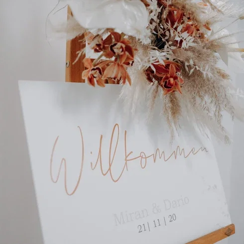 Willkommensschild - Hochzeit