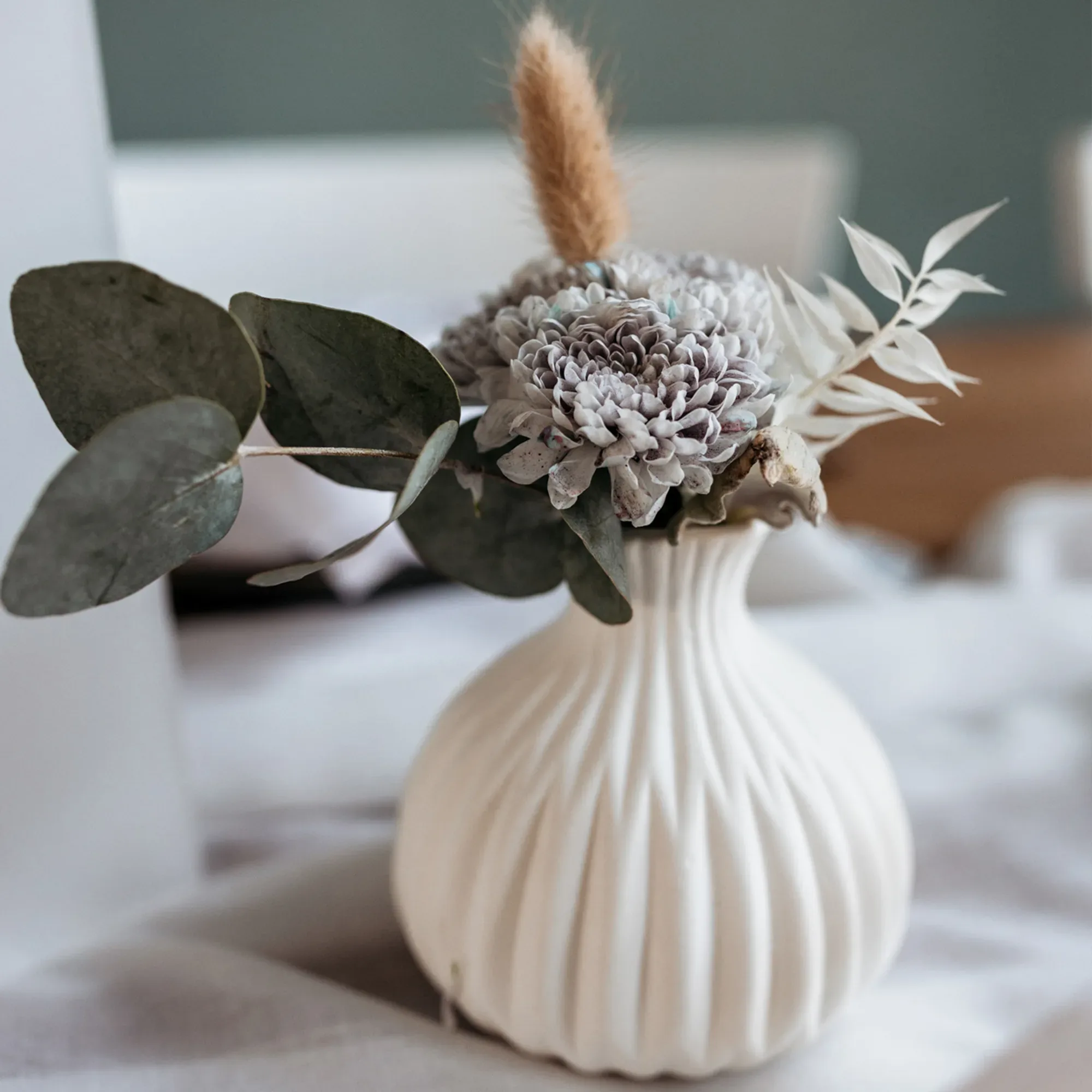 Hochzeitdeko - Vase mit Blumen