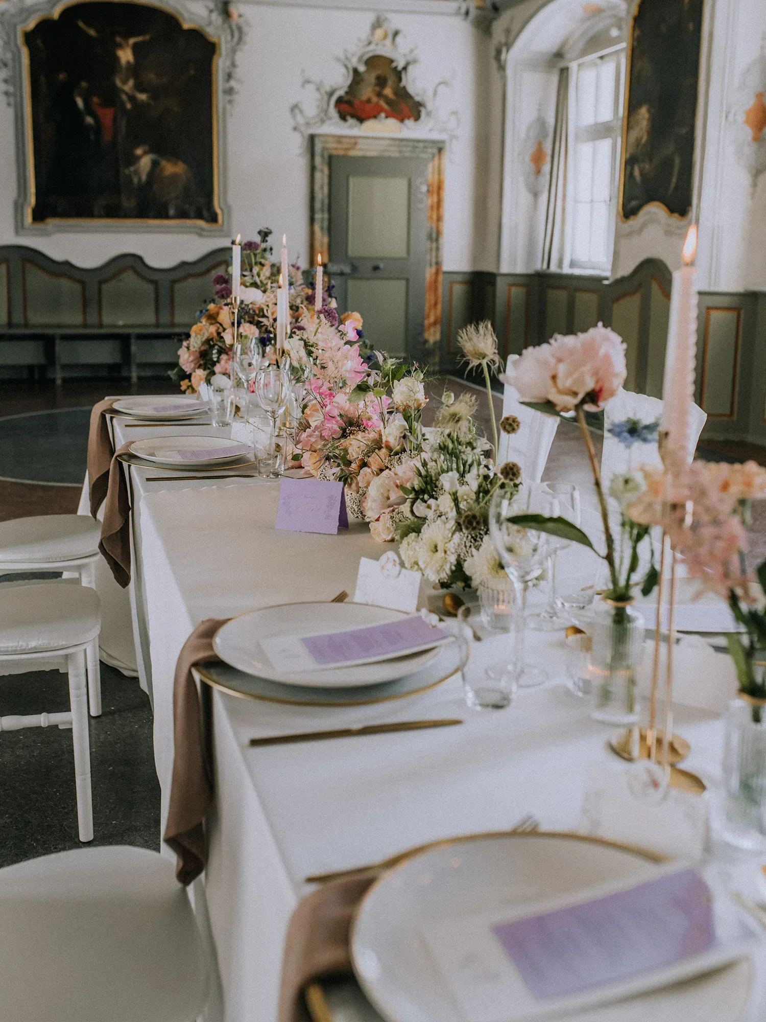 Table Setting bei einer Hochzeit