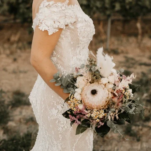 Brautstrauß - Hochzeitskleid