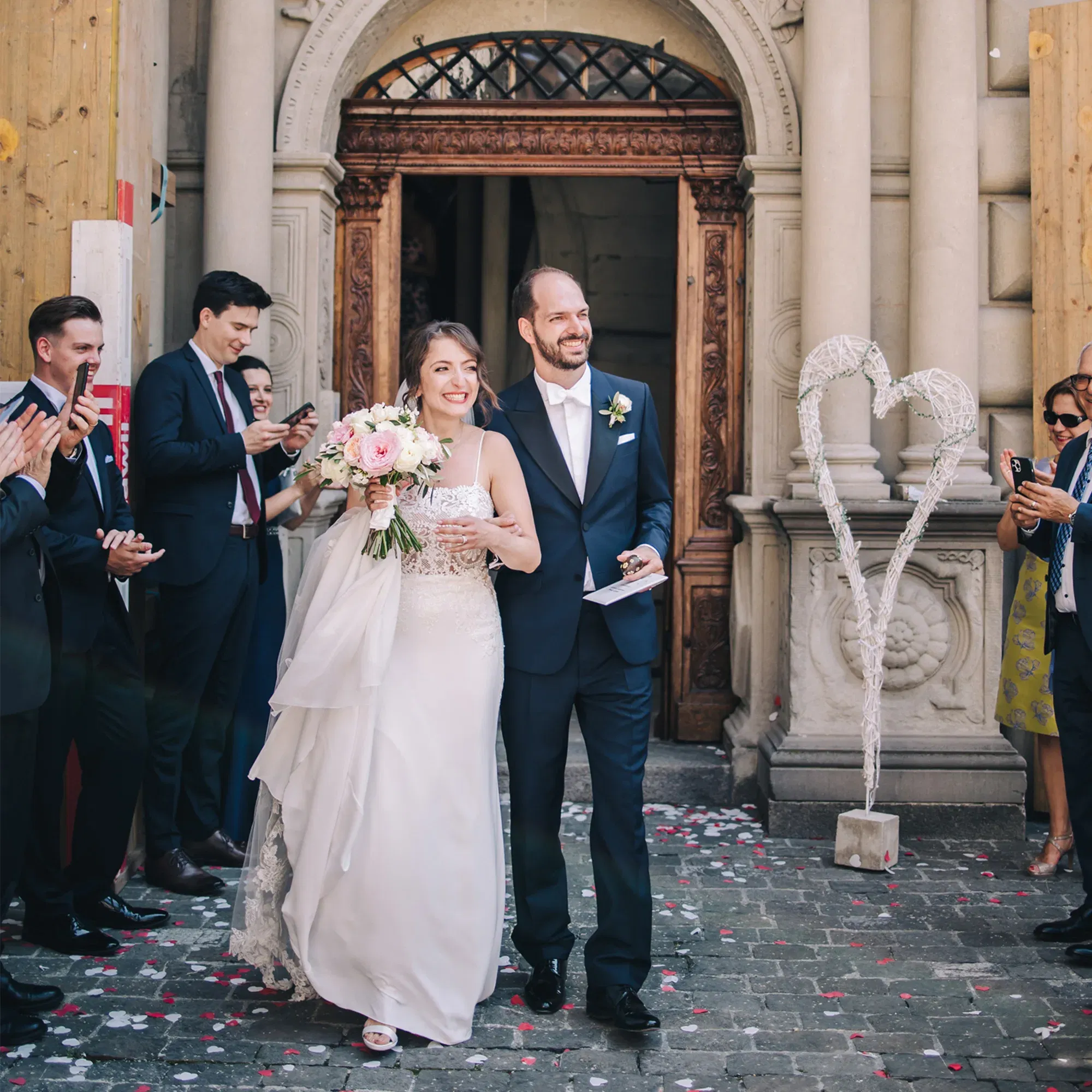 Auszug des Hochzeitspaars