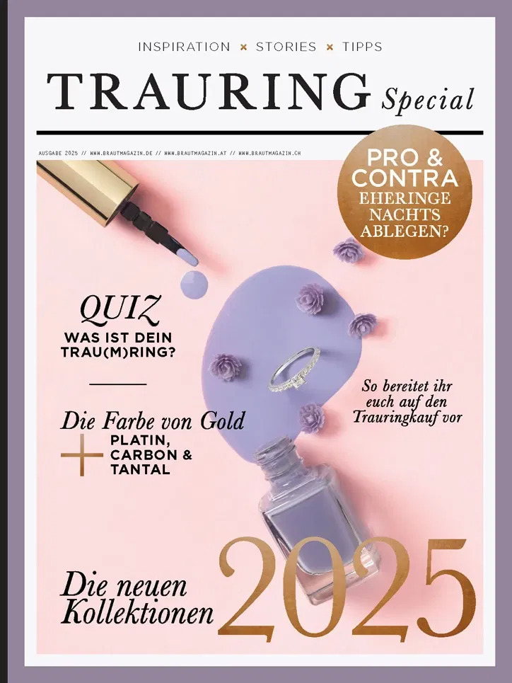 Trauring Special 2025 Cover mit Tipps und Inspirationen rund um Eheringe