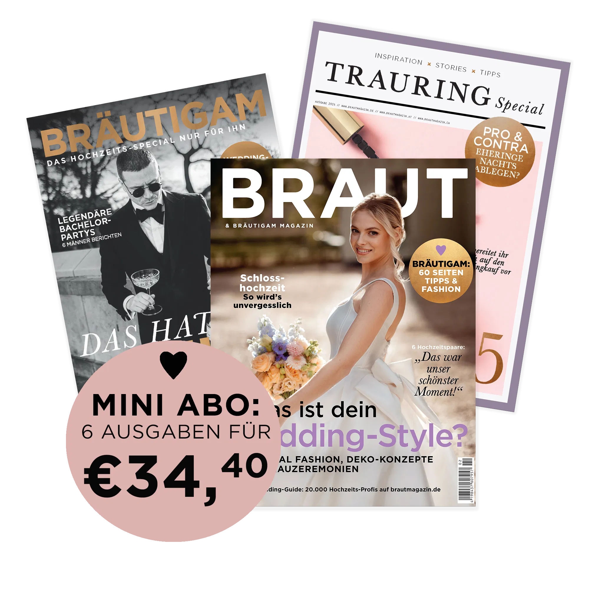 Die März April Ausgabe des Braut & Bräutigam Magazin, mit dem Special Bräutigam und Trauring